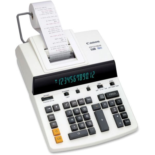 Canon CP1213DIII Desktop Printing Calculator - Dual Color Print - Dot Matrix - 4.8 lps - Ergonomic Design
