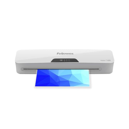 Fellowes Halo 125 Thermal Laminator With 25 ImageLast Pouches, 12-1/2" Width, White